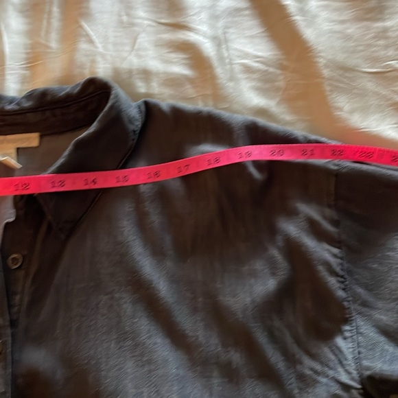 Eileen Fisher: Denim Chambray Pop-Over Shirt - Picture 8 of 11